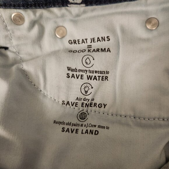 J Crew High-Rise Toothpick Jeans Womens Blue Floral Print 29W X 27L EUC - Picture 11 of 16